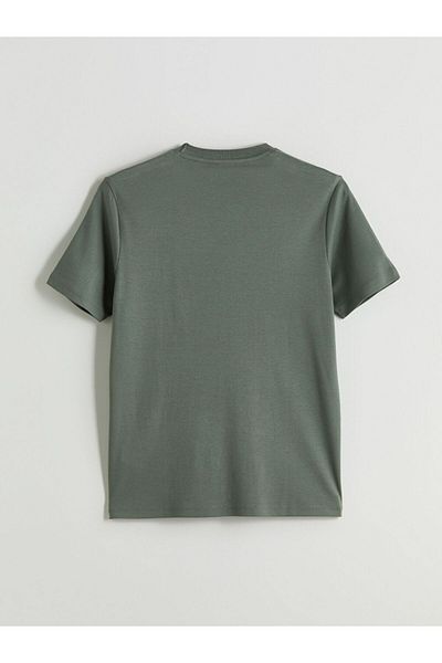 LC Waikiki Southblue Crew Neck Combed Cotton Men's T-Shirt