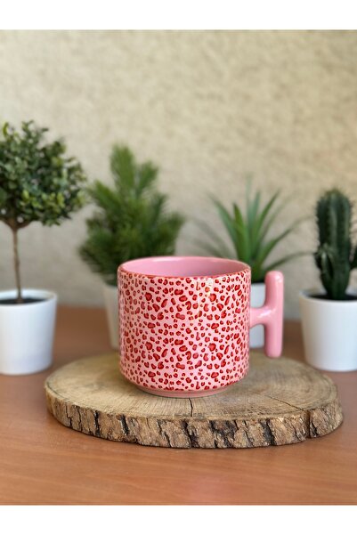Cupova Leopard Patterned Pink Mug, Gift, Birthday