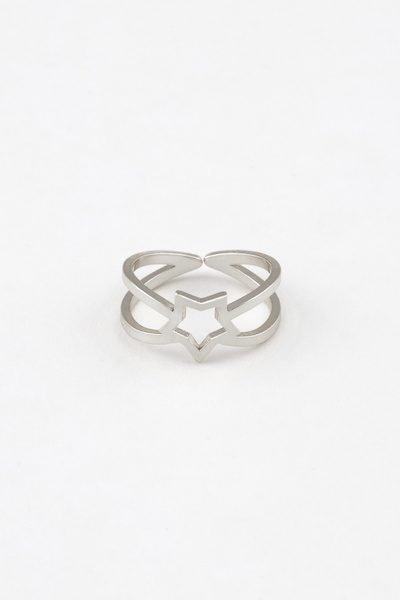 Sortie Aksesuar Yıldız Figürlü Boyu Ayarlanabilir Paslanmaz Çelik Yüzük