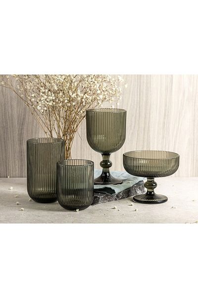 FLORINA Vacanza Ice Cream Cup, gray glass, 310 ml