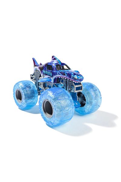 Spin Masters MONSTER JAM METAL CAR MEGALODON PURPLE SCALE 1 TO 64