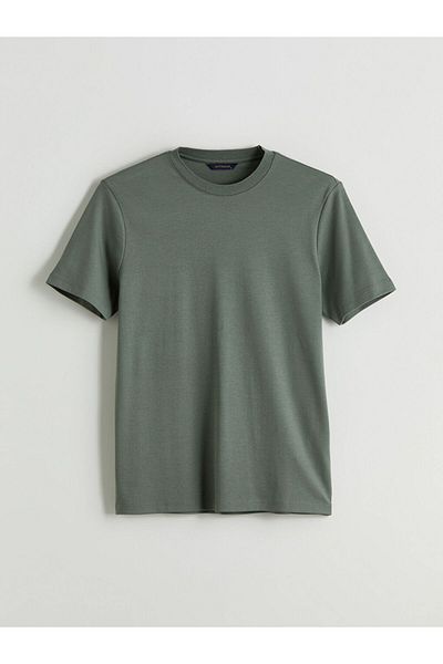 LC Waikiki Southblue Crew Neck Combed Cotton Men's T-Shirt
