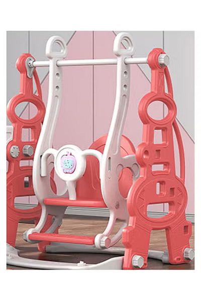 FULLJOY 3*1 Pearl of the East Slide with Swing and Basketball, Multi-color
