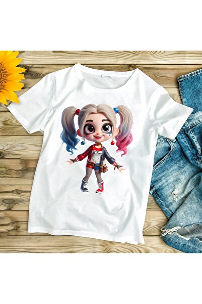 SOHR تي شيرت هارلي كوين مارفل أفنجرز مطبوع للأطفال مقاس كبير