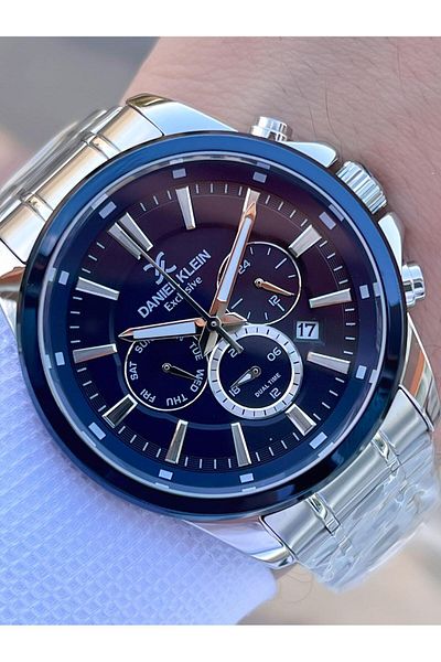 Daniel Klein Steel Cord Chronometer Dial Design 3 Atm Water Resistant Men Wristwatch 13524.10
