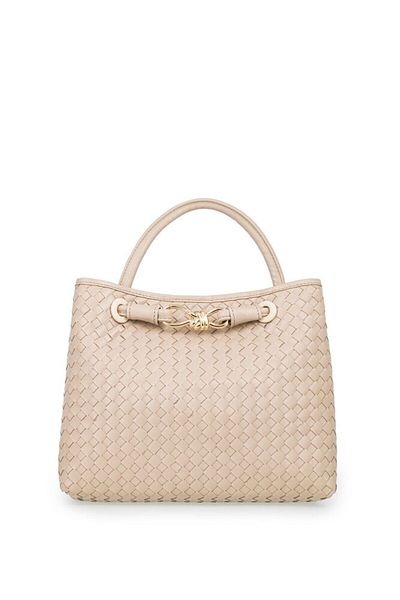 Bilik Deri Knitted Mink Women's Shoulder Bag Blm 8106-Ör