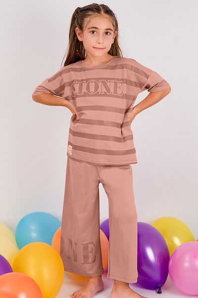 HÇM Girl's Tracksuit Set Striped Spanish Pants B17