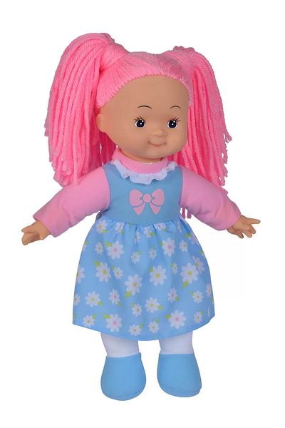 Simba FLOWER DOLLY DOLL MADE OF TEXTILE MATERIAL 38CM WITH PINK HAIR