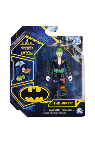 Spin Masters ARTICULATED JOKER FIGURINE 10CM WITH 3 SURPRISE ACCESSORIES