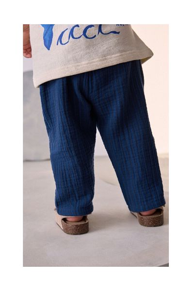 rois Baby Unisex Muslin Navy Blue Pants