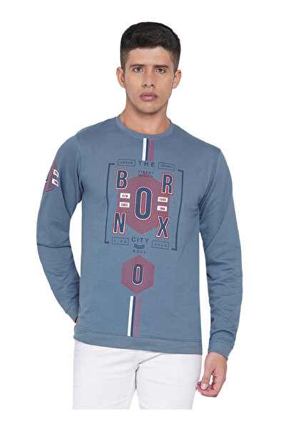 LAUREN SMITH تي شيرت رجالي كاجوال برقبة دائرية وأكمام طويلة وطبعة لوبير، مصنو...