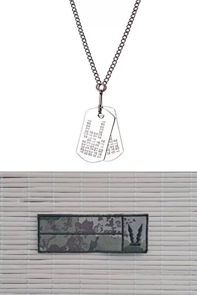 İZMİR ASKERİ MALZEME Kamuflaj Kan Gruplu Nakisli Soyadi Karaci Muhabere isiml...