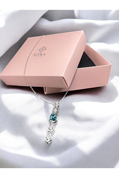 alyacs قلادة نسائية أنيقة من الفولاذ على شكل حرف Y مرصعة بحجر الزركون باللون ...