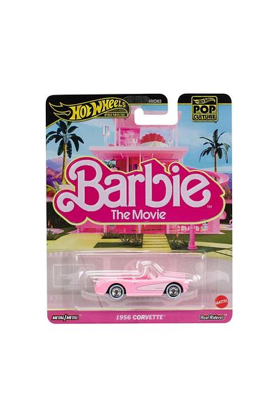 HOT WHEELS POP CULTURE BARBIE THE MOVIE 1956 CORVETTE 1:64 SCALE DIE CUT CAR