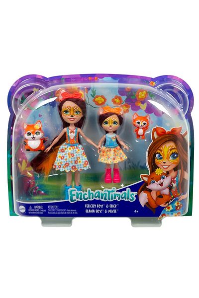 Enchantimals SISTERS DOLL SET AND THEIR PETS FELICITY FOX AND FLICK AND FEANA FOX AND MIXED