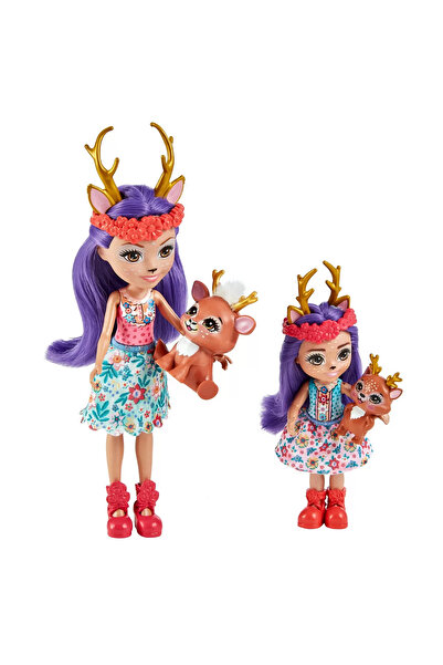 Enchantimals SISTERS DOLL SET AND THEIR PETS DANESSA DEER AND SPRINT AND DANETTA DEER AND FLEET