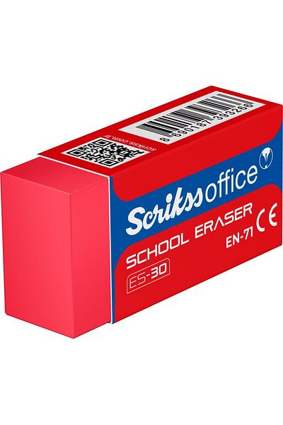 Scrikss School Eraser Red Es-30 - 1 Piece