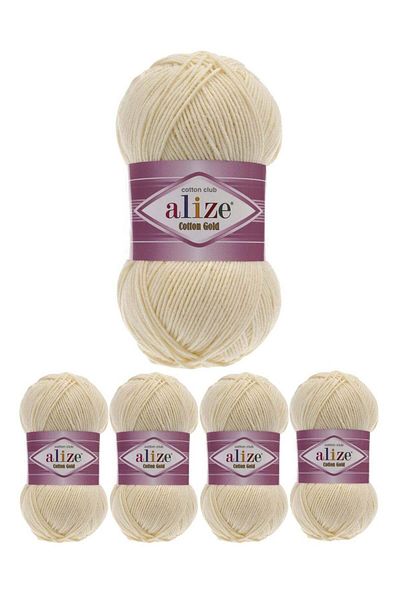 Alize Original Turkish Alize Gold Cotton Threads, 5 Pieces
