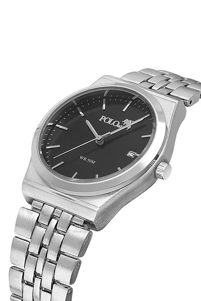 Polo Air Calendar Sport Classic Unisex Wristwatch Silver Black Color Pl-7001E1X