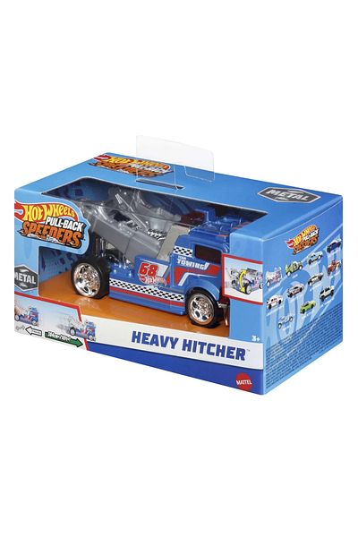 HOT WHEELS METAL CAR WITH PULL BACK HEAVY HITCHER SYSTEM 1:43 SCALE