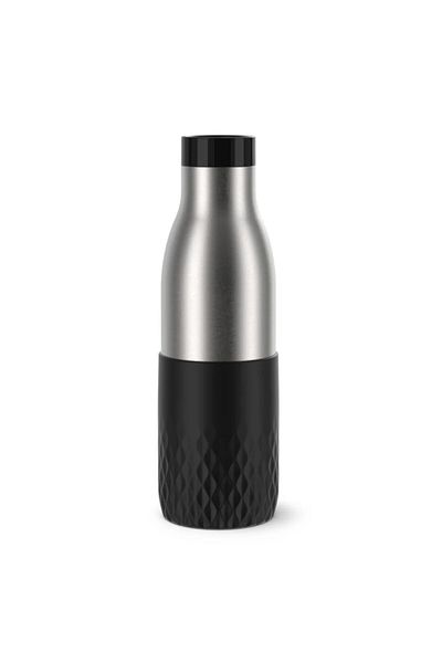 TEFAL Stainless Steel Double Wall Vacuum Drinking Bottle Bludrop Steel Black 500ml
