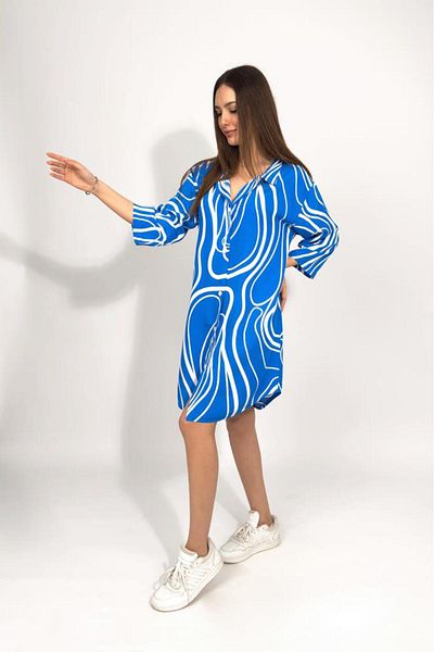 Betimoda Women's Woven Viscose Casual Casual Shirt Collar Dress