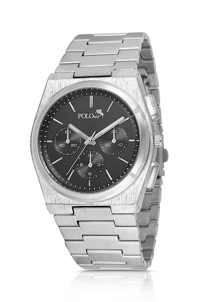 Polo Air Sport Men's Watch Silver Black Color Pl-0999E3X