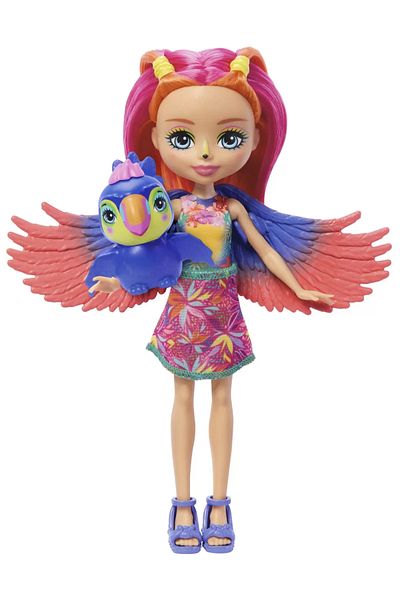 Enchantimals TRIPPI TOUCAN AND CANOPY DOLLS AND ANIMALS
