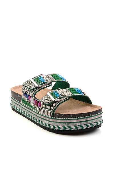 Bambi Green Women's Slippers K04824708087