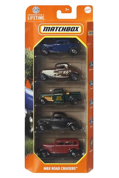 Matchbox SET OF 5 DIECAST CARS MBX ROAD CRUISERS 1:64 SCALE