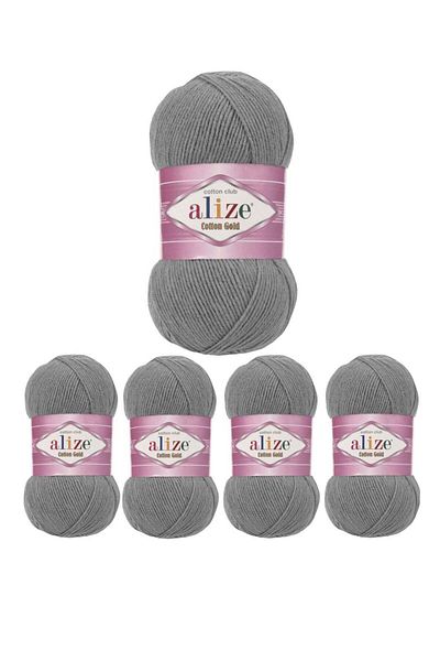 Alize Aliza Original Turkish Alize Cotton Gold Threads, 5 Pieces