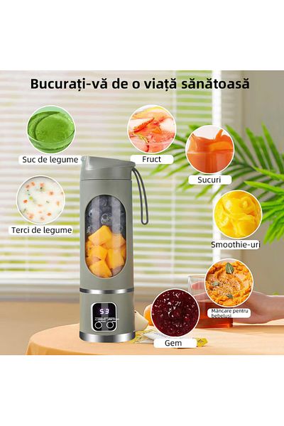 Razo RAZO MINI PORTABLE ELECTRIC BLENDER, MULTIFUNCTIONAL, USB CHARGING, MULTISPEED CONTROL, 450ml