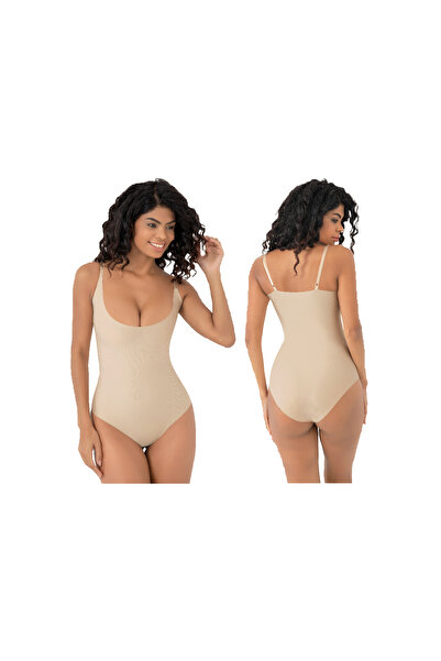 mdrandy Laser Cut Breast Supported Bady Corset (2 Size Smaller - No Marks - Anti-Slip Silicone Texture)