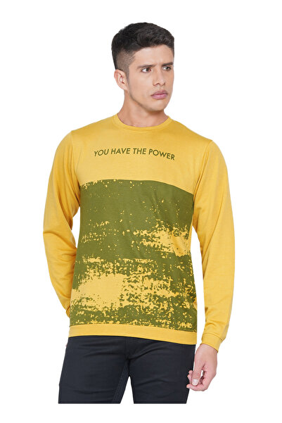 LAUREN SMITH تي شيرت رجالي كاجوال برقبة دائرية وأكمام طويلة وطبعة لوبير، مصنو...