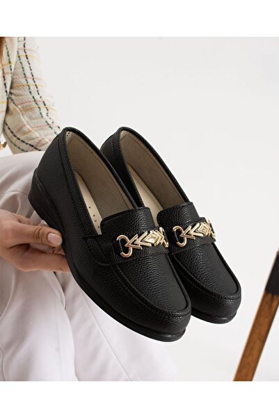 FLARF حذاء باليه نسائي أسود بإبزيم مفصل أنيق ومريح لتقويم العظام للاستخدام ال...