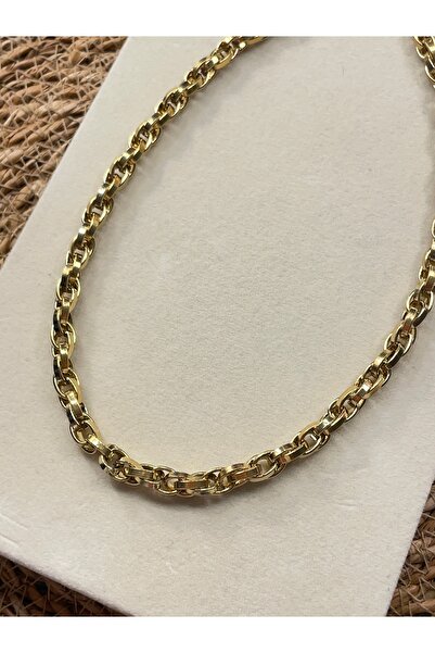 lotusbybuket قلادة سلسلة حلزونية سميكة من الفولاذ الذهبي VIP