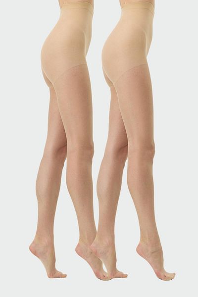 C&City Thin Large Size 15 Denier 2-Piece Pantyhose Light Skin