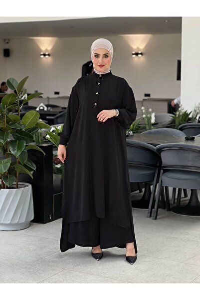 Esre Store 4533 - طقم حجاب مزدوج أسود