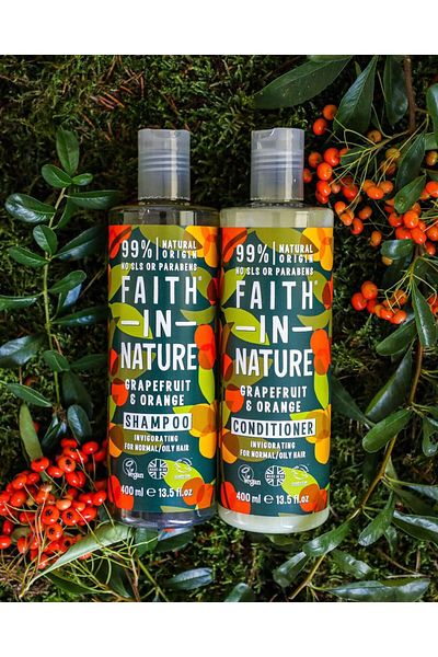 Faith In Nature Refreshing Shampoo With Grapefruit & Orange For Normal/ Oily Hair, , 400 ml