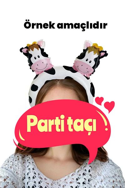 asöy Party Crown Crown Foil Balloon Figured Crown Foil Balloon 1Pc Panda Crown Balloon