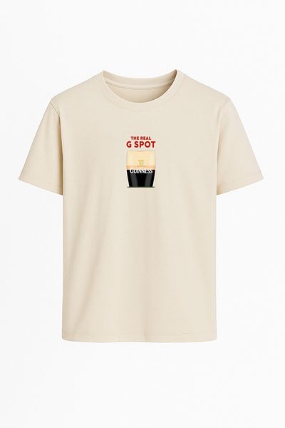 Elvellon Μπλουζάκι με υπερμεγέθη σχήμα, Unisex, Real G Spot Guiness Beer Beer Design