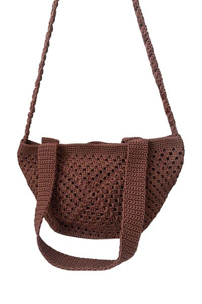 Online Macrome Knitted Handle Bag
