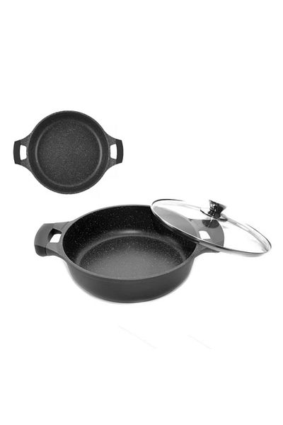 Royalty Line Marbled saucepan with lid 36 cm, 7L – Royalty Line RL-BR36CM, non-stick, ideal for family cooking
