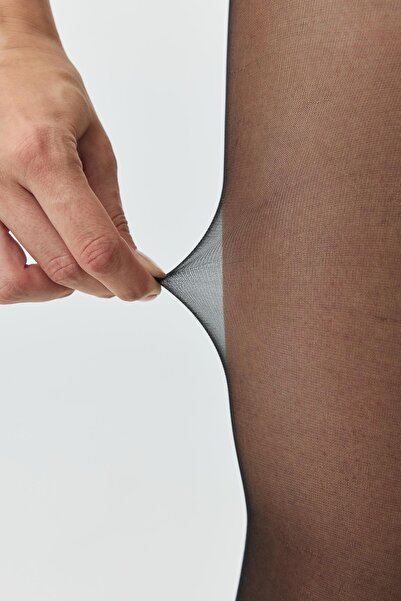 C&City Λεπτό μεγάλο μέγεθος 15 Denier 2 τεμαχίων καλσόν με κέλυφος κρεμμυδιού/μαύρο