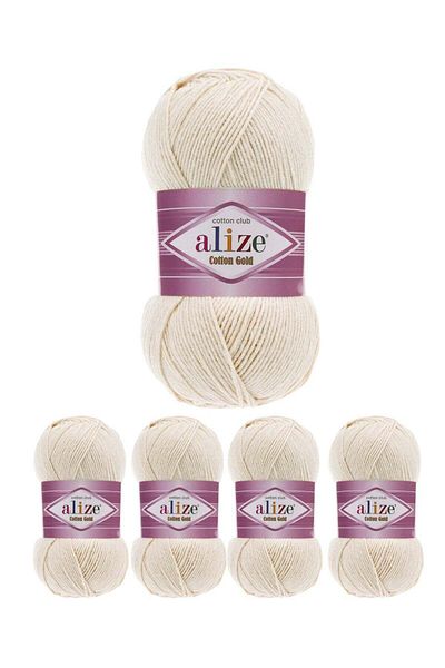 Alize Original Turkish Alize Cotton Gold Threads, 5 Pieces