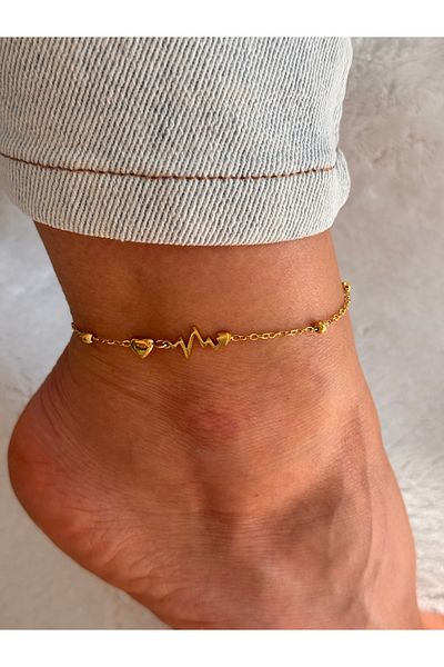 HERCY 316 L Stainless Steel Heart Anklet |   Heart Steel Anklet