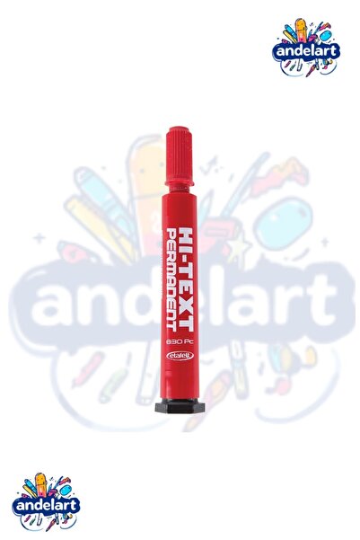 andelart Kırmızı Permanent Kesik Uçlu Kalıcı Koli Kalemi