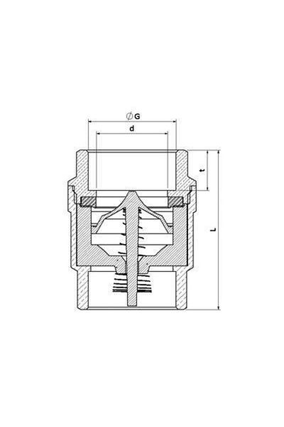 MR RZN STORE 1'' Vertical Check Valve Brass