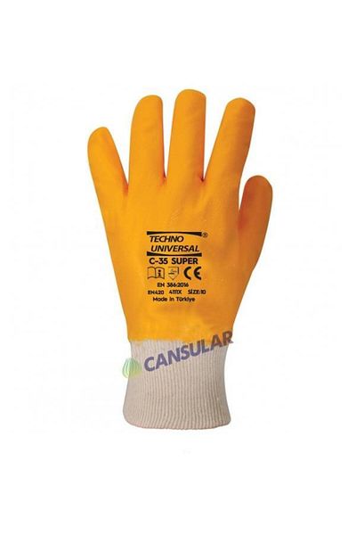 NEZADE STORE Techno Universal C-35 9 No Super Nitrile Full Covered Gloves