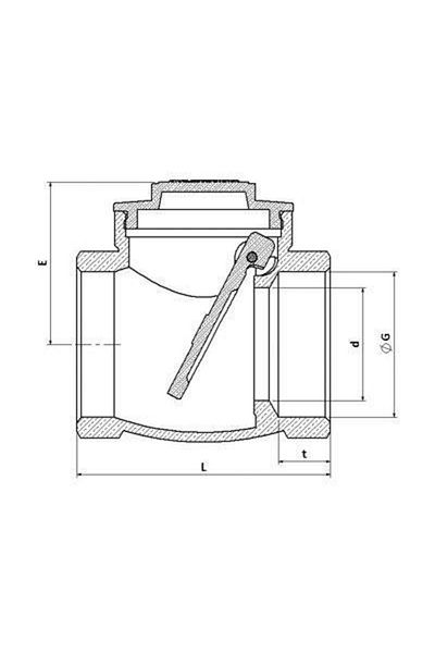 NEZADE STORE 1/2 Chalpara Check Valve Brass
